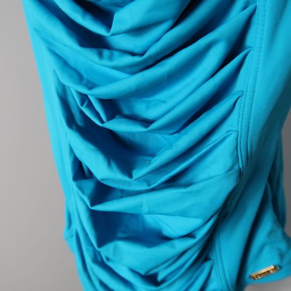 Calvin Klein Solid Pleated One-Piece Swimsuit - Picture 4 of 7